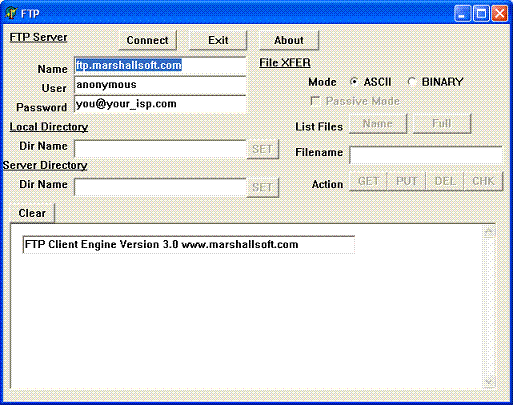 FTP Client Engine for C/C++ Screenshot